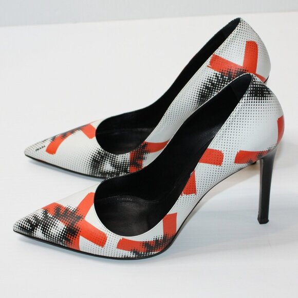 Prada Rare Graffiti Eye Pointy Toe Pumps Shoes in size EU 40 / US 10 - Picture 7 of 12
